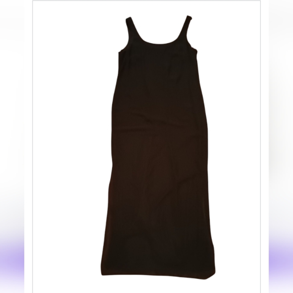 Ursula of Switzerland Black Sleeveless Sheath Maxi Dress NWT